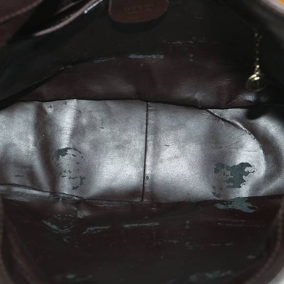 GUCCI Bamboo Hand Bag Leather 2way Brown 001.2058.1638.0 Auth yk6201B - Picture 9 of 16